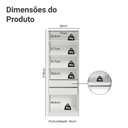 Ver imagem 2 de Guarda-roupa Modulado 2 Portas com Espelho 2 Gavetas 4 Prateleiras Branco Neo Madesa