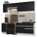 Ver imagem 3 de Armário de Cozinha Completa 240cm Branco/Preto Glamy Madesa 07