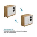 Ver imagem 3 de Cômoda Infantil Elô Peroba Branco Amêndoa Mdf 1 Porta Vidro