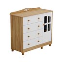 Ver imagem 7 de Cômoda Infantil Elô Peroba Branco Amêndoa MDF 1 Porta Vidro