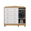 Ver mais imagens de Cômoda Infantil Elô Peroba Branco Amêndoa MDF 1 Porta Vidro
