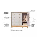 Ver imagem 4 de Cômoda Infantil Elô Peroba Branco Amêndoa MDF 1 Porta Vidro