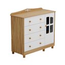 Ver imagem 1 de Cômoda Infantil Elô Peroba Branco Amêndoa Mdf 1 Porta Vidro