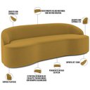Ver imagem 4 de Sofá 5 Lugares Curvo Sala de Estar Living Lótus D02 Veludo Mostarda 300 cm C-279 - Lyam Lyam Decor