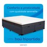 Cama Box Baú Queen Size Bipartida Serenelife - Corano Preto - 5