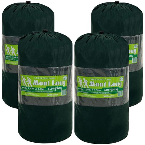 Kit 4 Colchonete Multiuso Solteiro Ginastica Yoga Exercício Academia Camping 190x60cm
