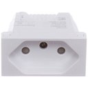 Ver imagem 1 de Módulo Tomada 2 Pinos + Terra 10 Amperes 250 Volts Branco Orion - S70202104 - Schneider Modulo Tomad