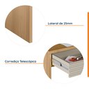 Ver imagem 4 de Escrivaninha com Ripado Samambaia 2 Gavetas 109cm CabeCasa MadeiraOriginals Carvalho E Off White