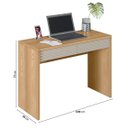 Ver imagem 6 de Escrivaninha com Ripado Samambaia 2 Gavetas 109cm CabeCasa MadeiraOriginals Carvalho E Off White