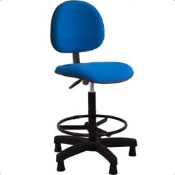Cadeira Caixa Alta Fixa Executiva Azul Royal - 1