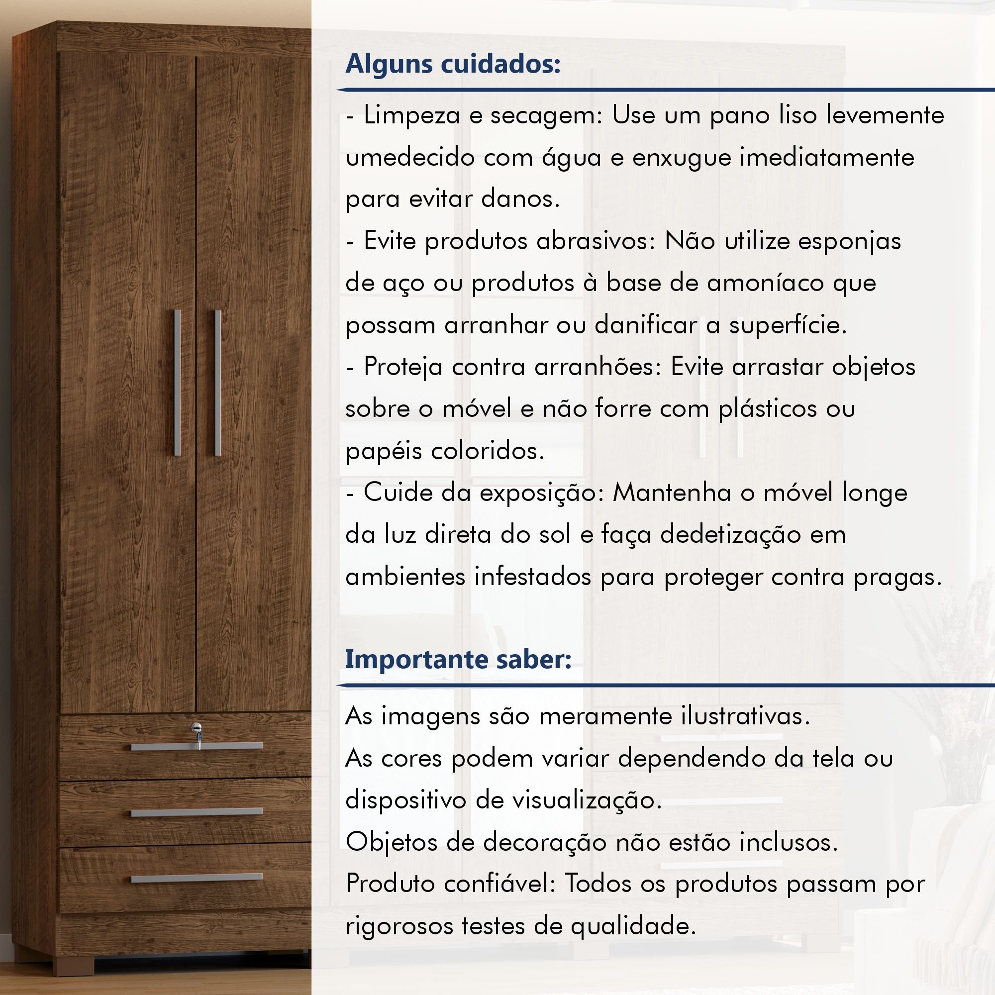 Guarda-roupa 6 Portas 6 Gavetas com Espelho Floripa - 14