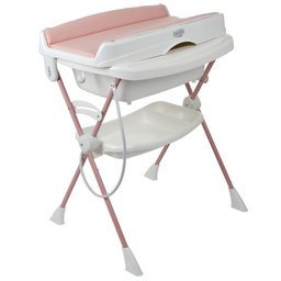 Banheira Burigotto Splash+ com Suporte e Trocador Rosê Madder - 1