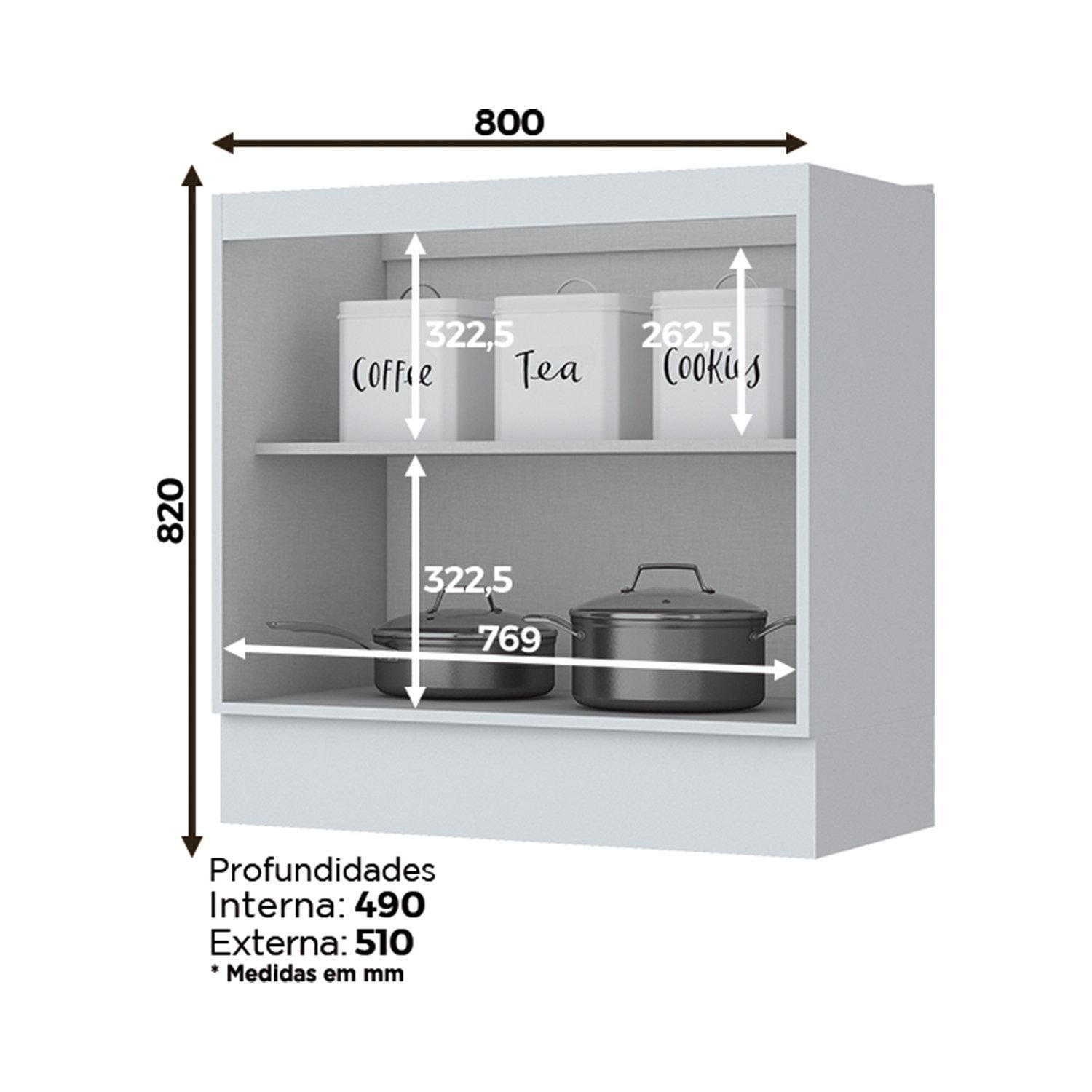 Cozinha Compacta 6 Peças com Tampo Para Cooktop - 15