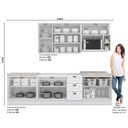 Ver imagem 3 de Cozinha Compacta Modulada 6 Peças com Tampo para Cooktop Branco/HP/Calcare