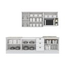Ver imagem 4 de Cozinha Compacta Modulada 6 Peças com Tampo para Cooktop Branco/HP/Calcare