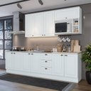 Ver imagem 1 de Cozinha Compacta Modulada 6 Peças com Tampo para Cooktop Branco/HP/Calcare