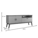 Ver imagem 7 de Rack Estante Sirius 1.6 3 Portas para Tv até 60 Polegadas Off White com Cinamomo