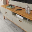 Ver imagem 4 de Rack Estante Sirius 1.6 3 Portas para Tv até 60 Polegadas Off White com Cinamomo