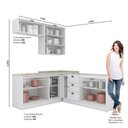 Ver imagem 3 de Cozinha Completa 6 Peças 8 Portas 3 Gavetas Emily Espresso Móveis