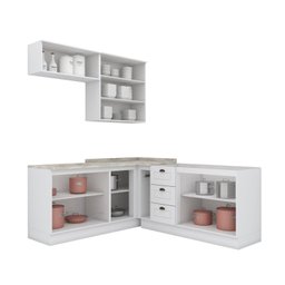 Cozinha Completa 6 Peças 8 Portas 3 Gavetas Emily Espresso Móveis - 4