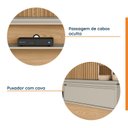 Ver imagem 4 de Painel Ripado para TV até 65 Polegadas com LED MDF 155cmx185cm Samambaia CabeCasa MadeiraOriginals