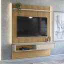 Ver imagem 1 de Painel Ripado para TV até 65 Polegadas com LED MDF 155cmx185cm Samambaia CabeCasa MadeiraOriginals