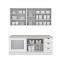 Ver imagem 4 de Cozinha Compacta Modulada 4 Peças com Balcão para Forno de Embutir Emily Branco/Calcare