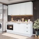 Ver imagem 1 de Cozinha Compacta Modulada 4 Peças com Balcão para Forno de Embutir Emily Branco/Calcare