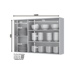 Cozinha Compacta 4 Peças com Balcão Para Forno de Embutir Emily - 6
