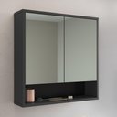 Ver imagem 3 de Armários Modulares de Banheiro Crart-CON001 3 Portas MDP 60cm Grafite Multimóveis