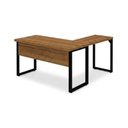 Ver imagem 4 de Mesa em L (Mesa 1,70m + Mesa Auxiliar) c/ Gavetas Workstart Nogal Sevilha/Preto 24479