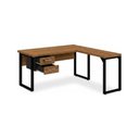 Ver imagem 5 de Mesa em L (Mesa 1,70m + Mesa Auxiliar) c/ Gavetas Workstart Nogal Sevilha/Preto 24479