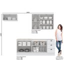 Ver imagem 3 de Cozinha Compacta Modulada 4 Peças Emily Branco/Calcare