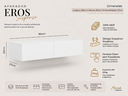 Ver imagem 2 de Aparador Eros Suspenso 90cm Branco Hall de Entrada Moderno Sala Quarto