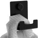 Ver imagem 2 de Cabide Gancho de Parede Toalha Banheiro Preto F.elg