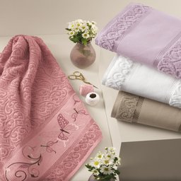 TOALHA DE BANHÃO PARA PINTAR KARSTEN MELINA 90X150CM:Branco - 2