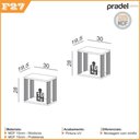 Ver imagem 3 de Nichos Industriais 30cm 2 Unidades Dalla Costa 100% Mdf Cor:off White com Freijó