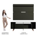 Ver imagem 7 de Rack Madesa Cancun com Pés e Painel para Tv até 65 Polegadas - Preto/preto 8nd8
