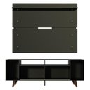 Ver mais imagens de Rack Madesa Cancun com Pés e Painel para Tv até 65 Polegadas - Preto/preto 8nd8