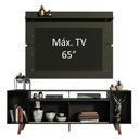 Ver imagem 5 de Rack Madesa Cancun com Pés e Painel para Tv até 65 Polegadas - Preto/preto 8nd8