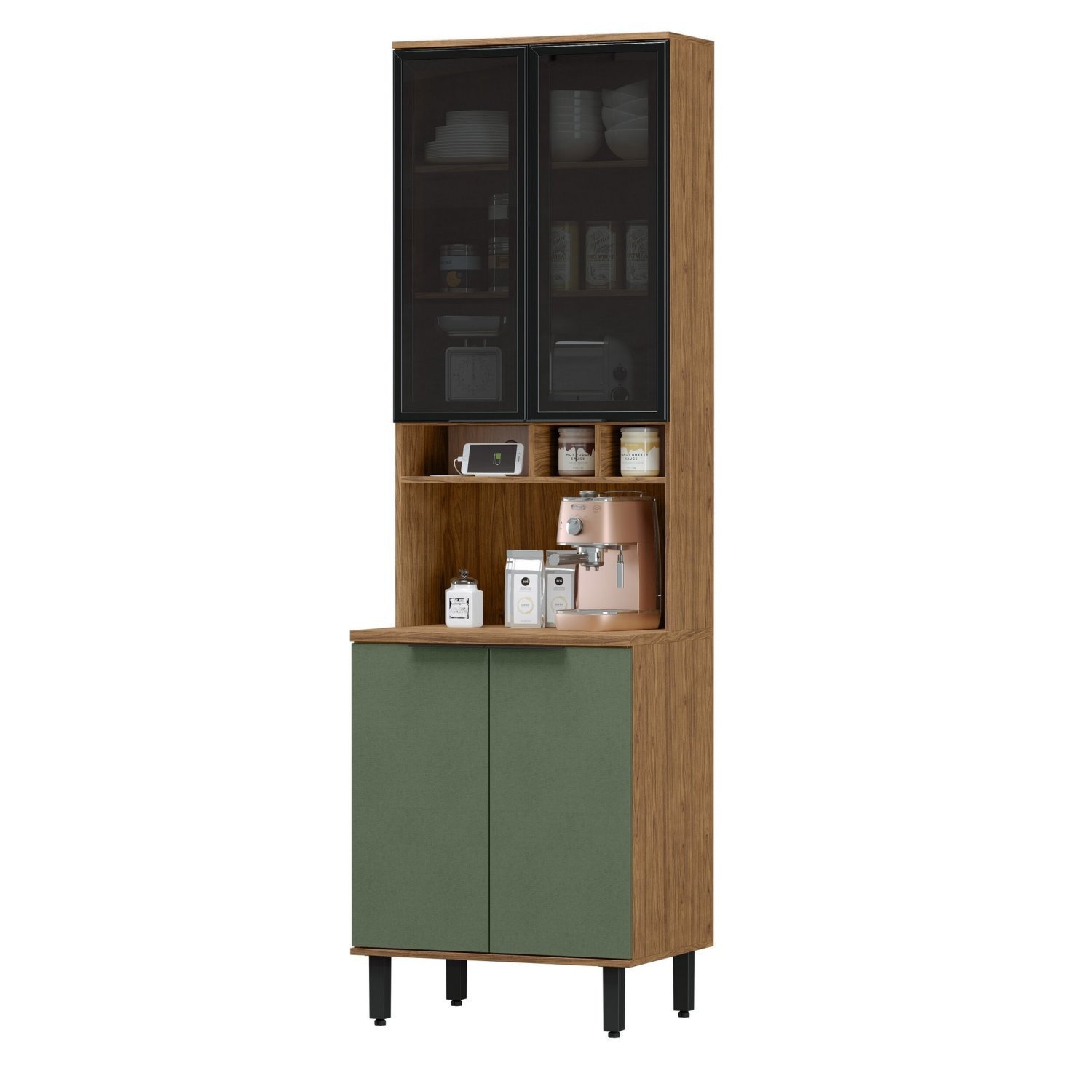 Paneleiro 70cm 4 Portas Toscana Espresso Móveis - 2