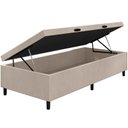 Ver imagem 2 de Cama Box Baú Solteiro 88x188 Bege Suede