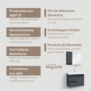 Ver imagem 5 de Gabinete para Banheiro com Armário, Gavetas e Cuba King 58cm Montado Fimap Grafite