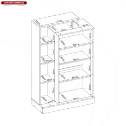 Armário Multiuso 2 Portas 6 Prateleiras Elite - 8 Armário Multiuso 2 Portas 6 Prateleiras Elite - 8