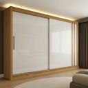 Ver imagem 1 de Guarda Roupa Casal 100% MDF Toquio 2 Portas de Correr 4 Gavetas Espresso Móveis Branco/Freijó/Off White