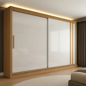 Guarda Roupa Casal 100% MDF Toquio 2 Portas de Correr 4 Gavetas Espresso Móveis