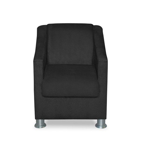 Mini Poltrona Cadeira Infantil Tilla de Criança Suede Preto