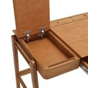 Ver imagem 5 de Escrivaninha Mesa Escritório com Gaveta Nichos e Porta-Canetas Joy 111,2cm MDF Champagne Ma