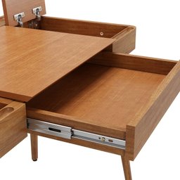 Escrivaninha 111cm Madeira Maciça com Gaveta Nichos e Porta-Canetas Joy  - 6