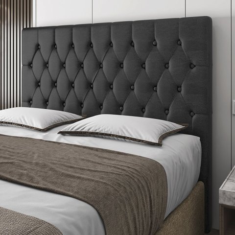 Cabeceira Queen Potenza 160cm Material Sintético Preto c/ Frame Italian Flex